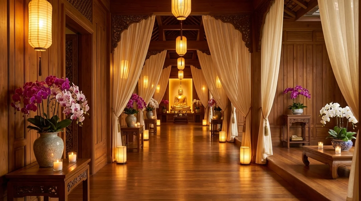 Thai Haven luxury treatment room interior — Thai massage clinic in London