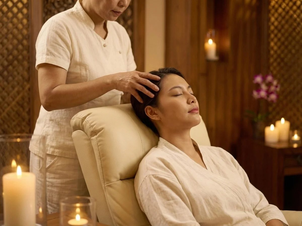 Head massage treatment at Thai Haven West Hampstead and Kensington